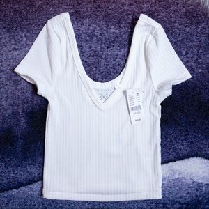 PacSun White Crop Top XS